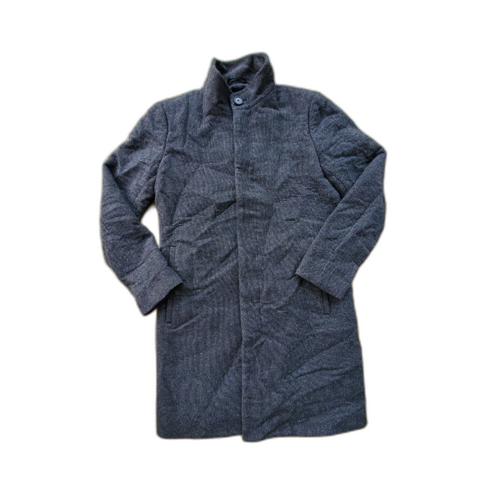 Theory M Layti Coat Funnel Neck Wool Cashmere Blend CorporateChic Office EUC